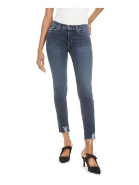 Hudson Jeans Women's Nico High Waist Chewed Hem Ankle Skinny Jeans Blue Size 29