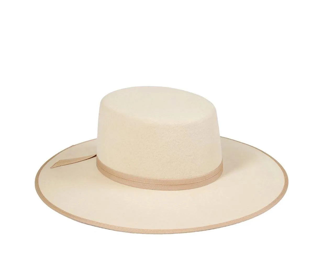 Ivory Rancher Wool Boater Hat