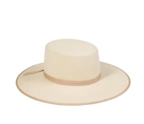 Ivory Rancher Wool Boater Hat