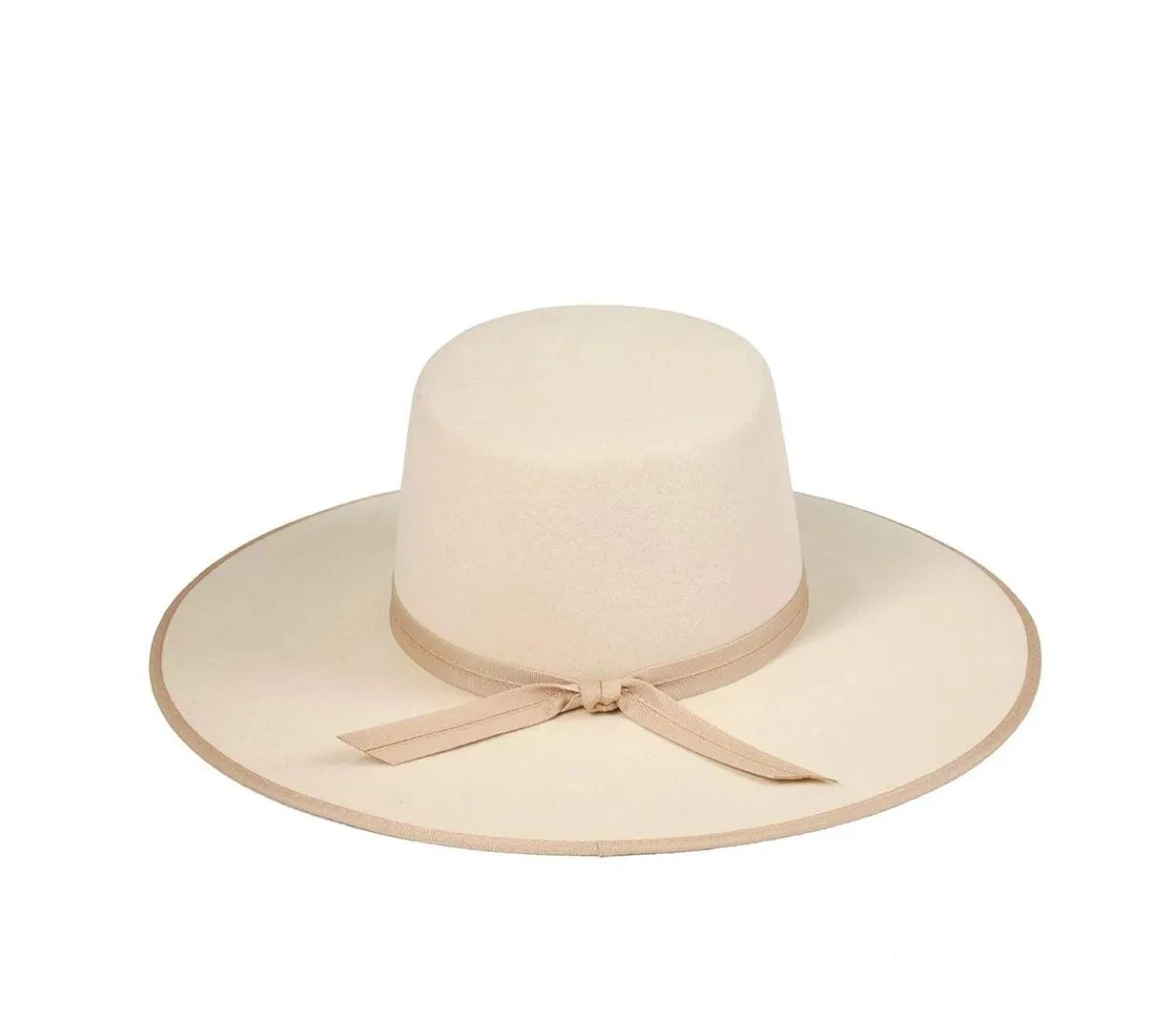 Ivory Rancher Wool Boater Hat