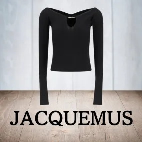 JACQUEMUS  |Casual Style Long Sleeves Plain Cropped Tops