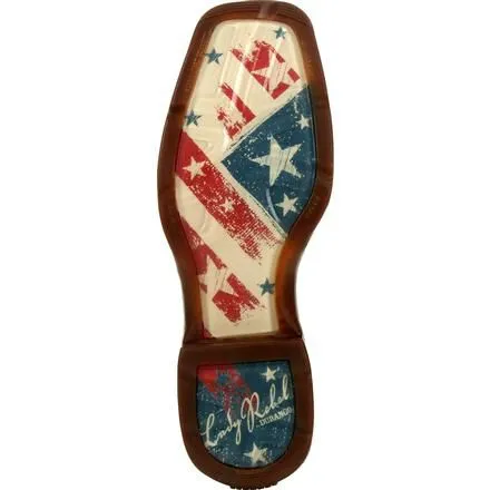 Lady Rebel™ by Durango® Women's Distressed Flag Embroidery Western Boot