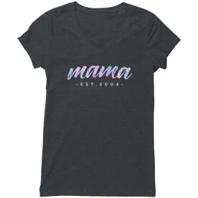 Mama Established 2004 V-Neck T-Shirt