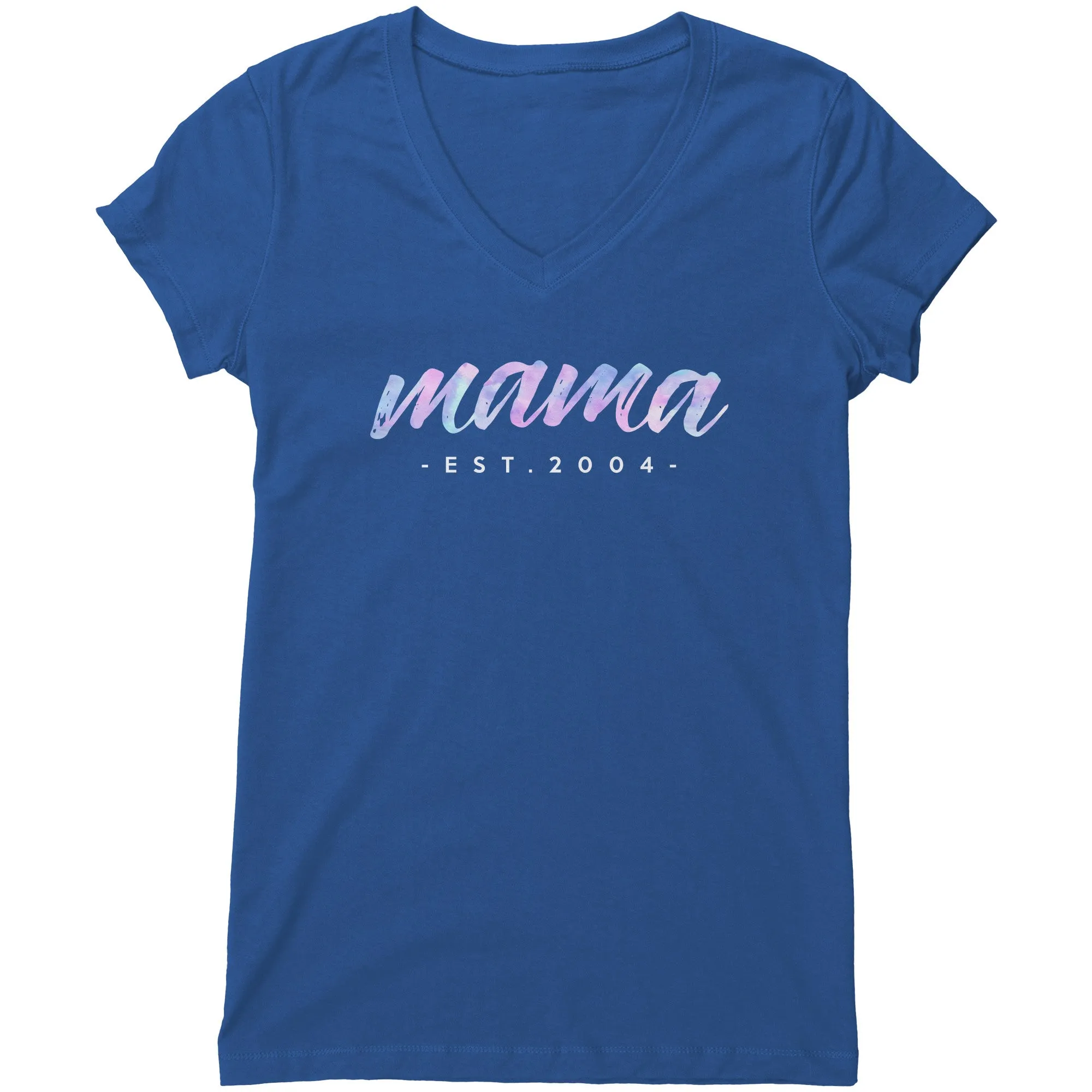 Mama Established 2004 V-Neck T-Shirt