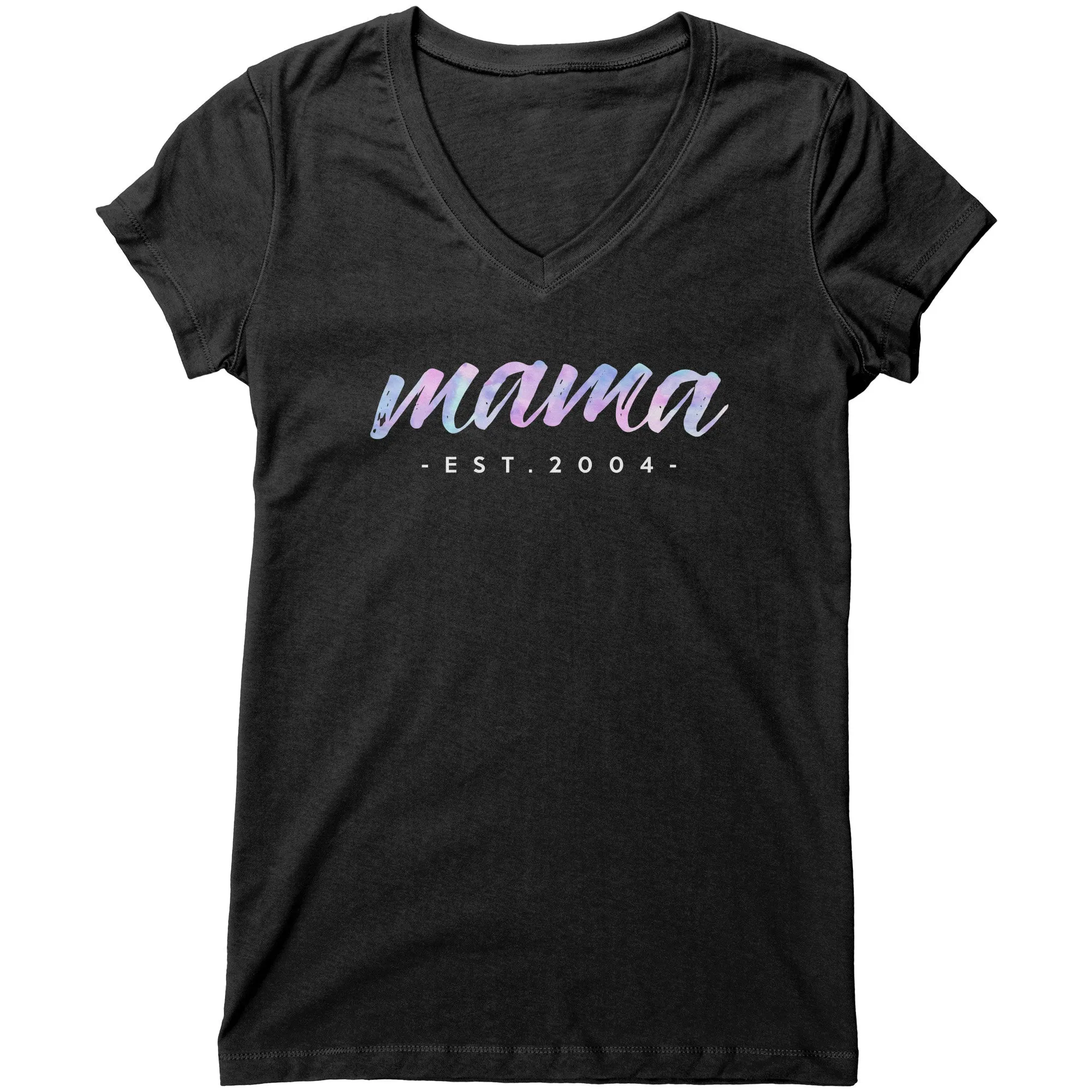 Mama Established 2004 V-Neck T-Shirt