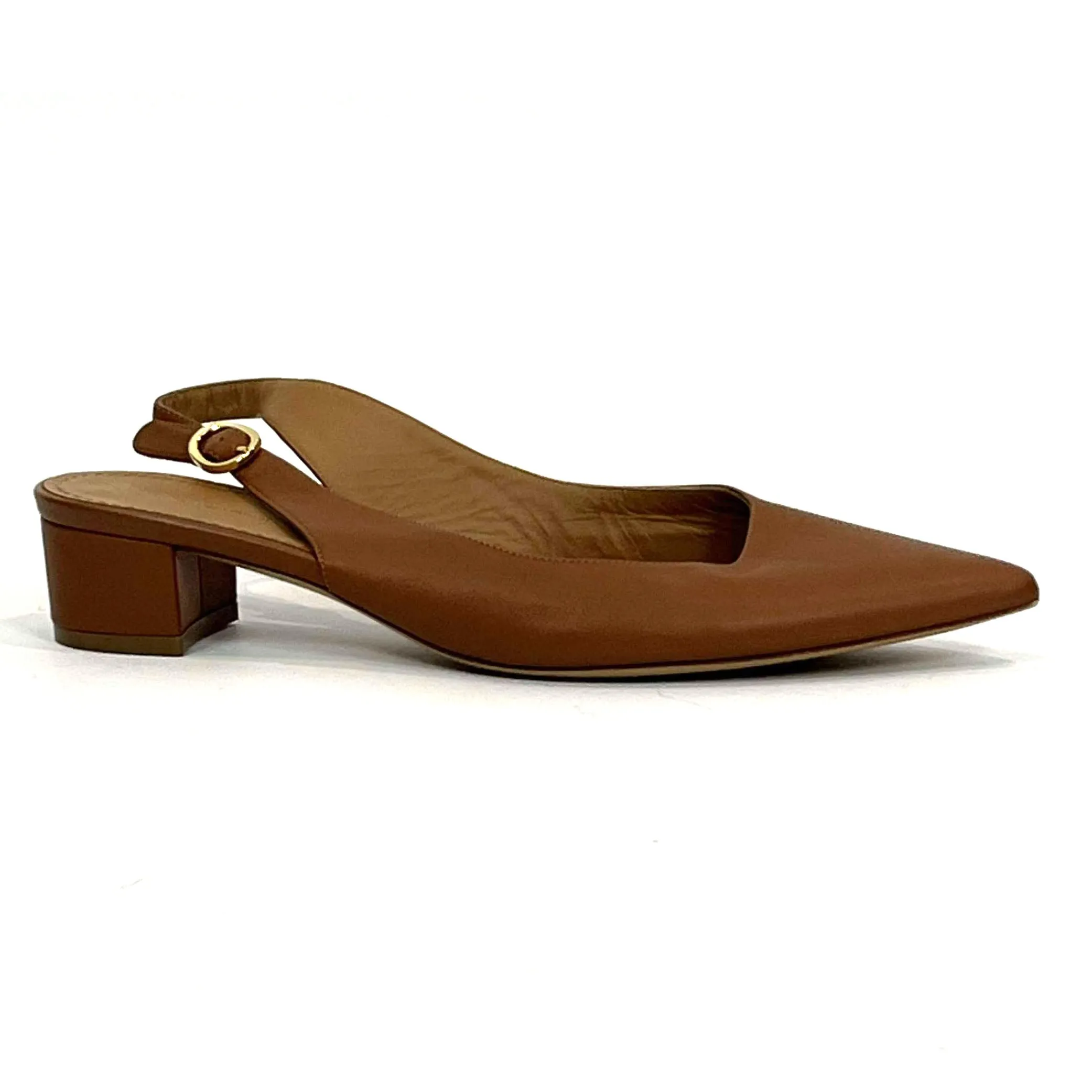 Mansur Gavriel Tan Leather Slingback Pumps 37.5