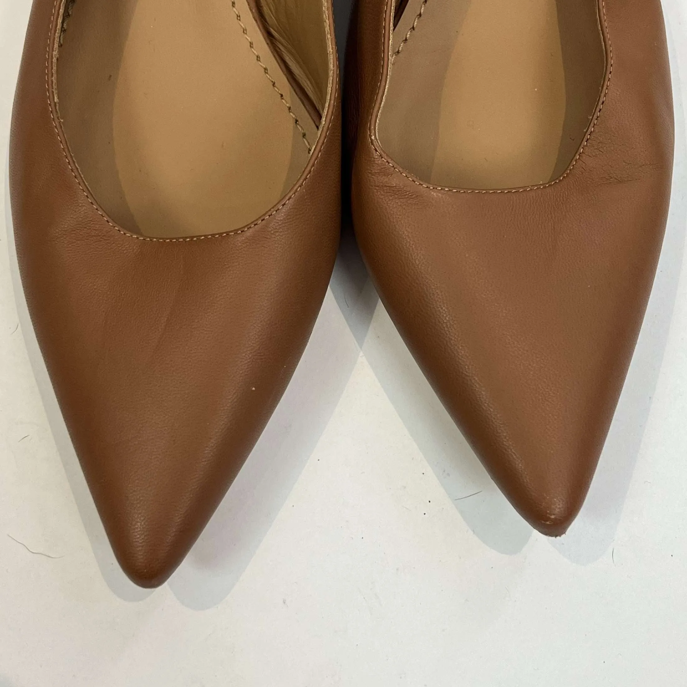 Mansur Gavriel Tan Leather Slingback Pumps 37.5