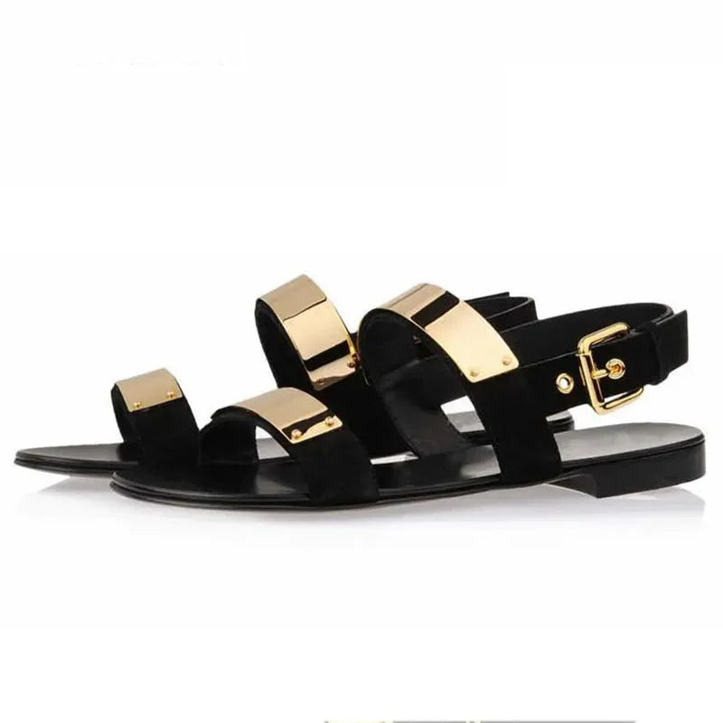 Men's Summer Designer Genuine Leather Rock Fashion Sandal Shoes