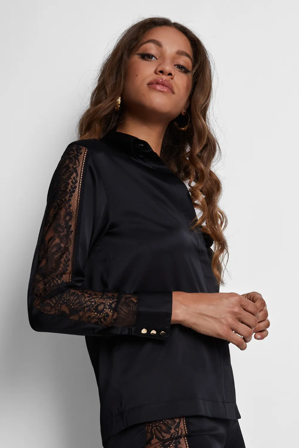 Midnight Whisper Blouse & Trousers