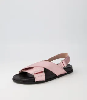 MOLLINI Haylow Pale Pink Metallic Leather Sandals