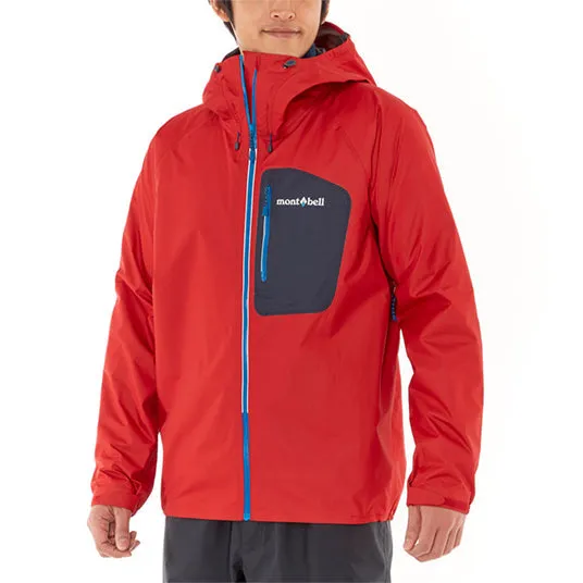 Montbell Men's Torrent Flier Jacket Waterproof GORE-TEX - Blue Acide Red Brick