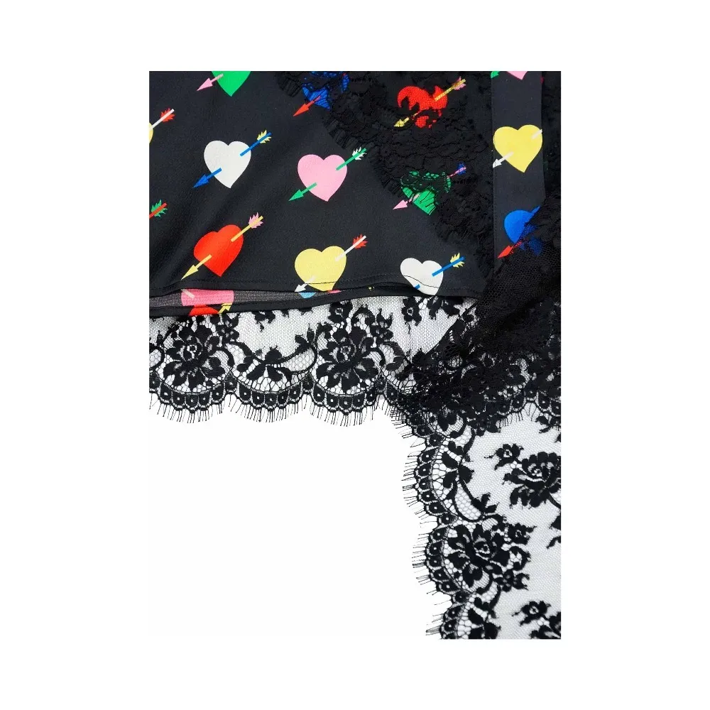 MSGM  |Heart Casual Style Nylon Long Sleeves Cotton Cropped Tops