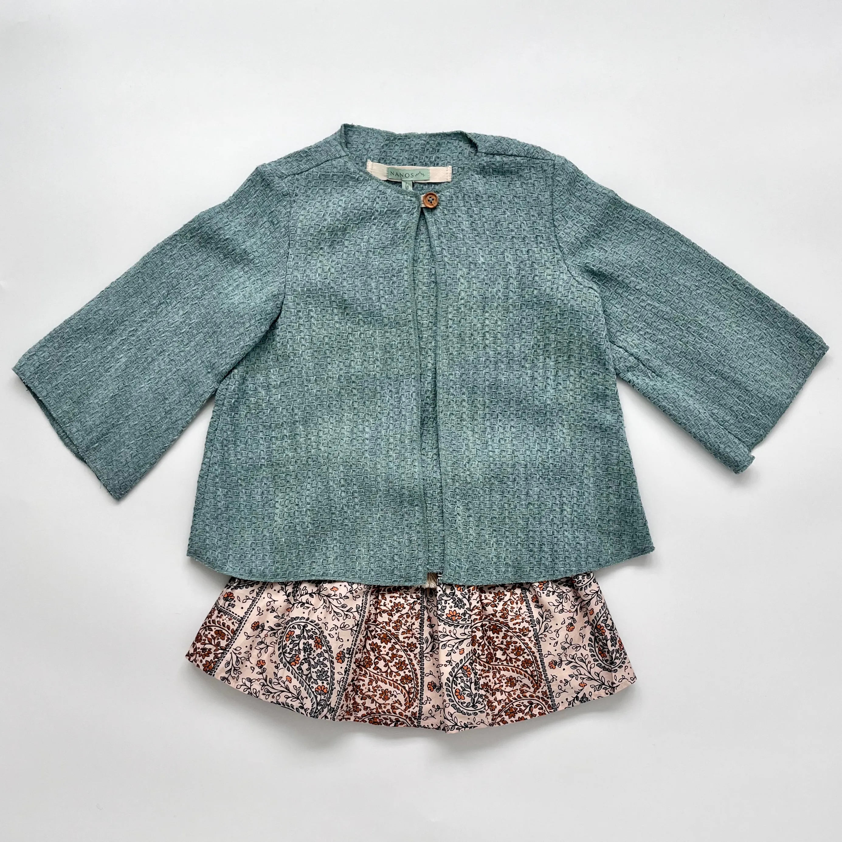 Nanos Duck Egg Blue Cotton/ Linen Mix Jacket: 6 Years (Brand New)