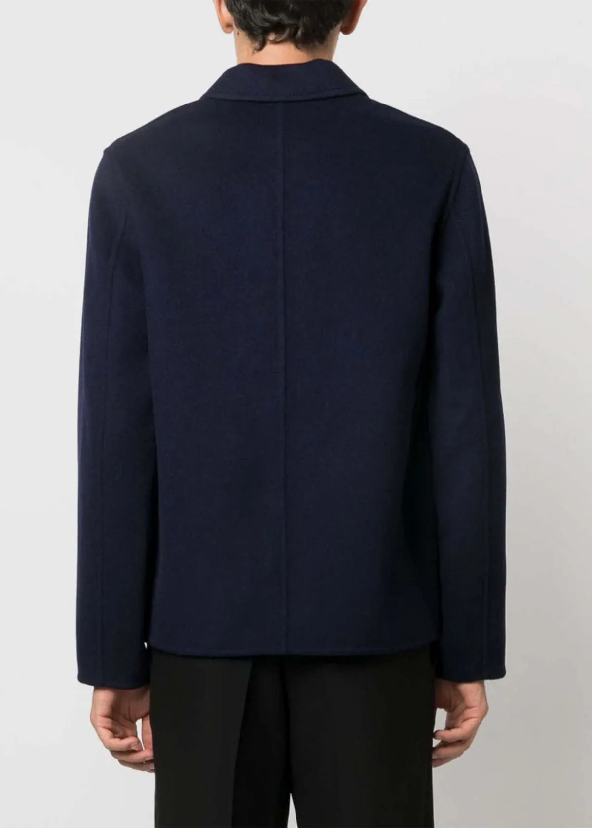 Navy Single Breasted Coat - Navy