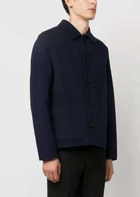 Navy Single Breasted Coat - Navy