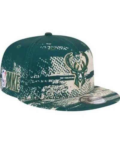 New Era Men's NBA Hunter Milwaukee Bucks Tip-Off 9FIFTY Snapback Hat