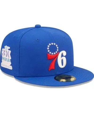 New Era Men's NBA Philadelphia 76ers 3x NBA Finals s Pop Sweat 59FIFTY Fitted Hat