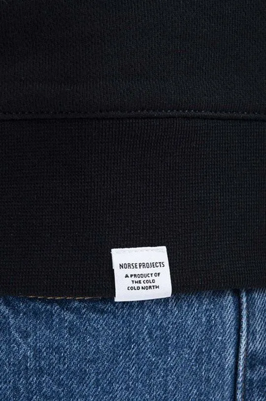 Norse Projects cotton sweatshirt Vagn Classic Hood men's black color