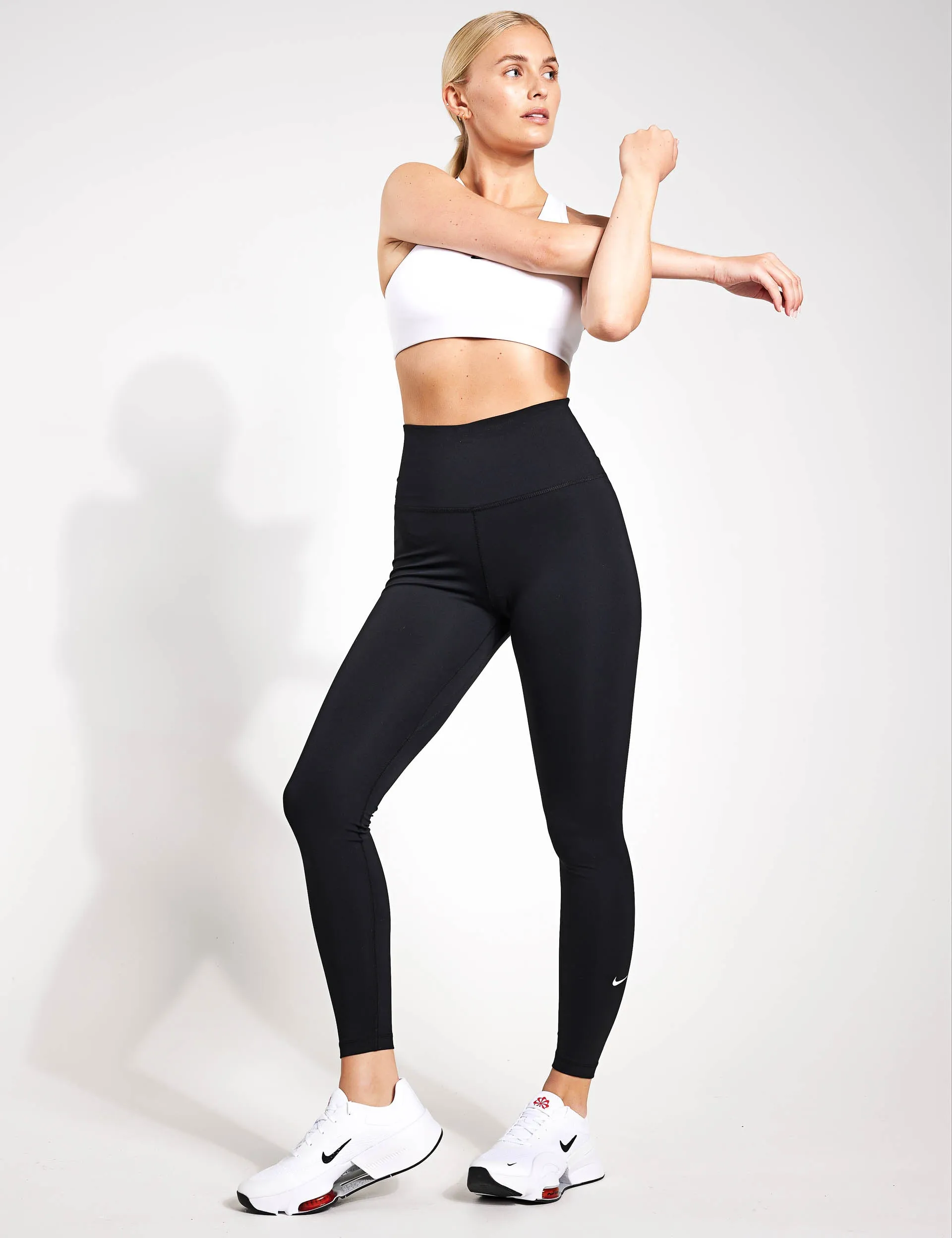 One High-Rise Leggings - Black/White