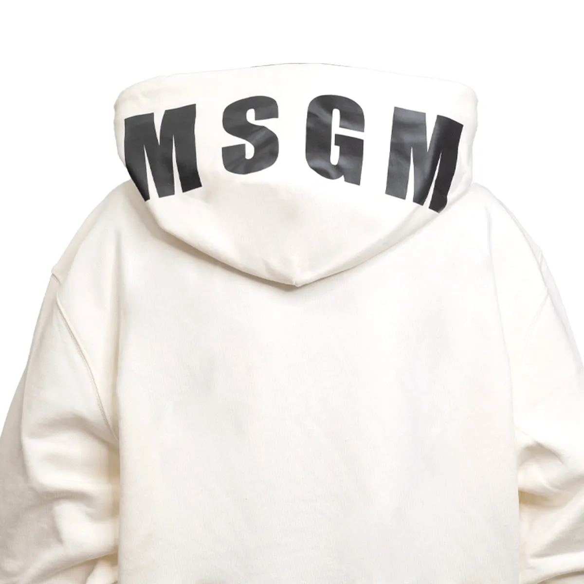 Oversized sweatshirt with a maxi logo print on the hood Off White