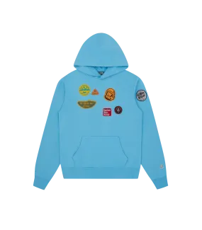 PATCHES POPOVER HOOD - BLUE