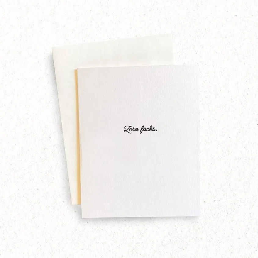 PHX GEN Greeting Cards - Zero Fucks