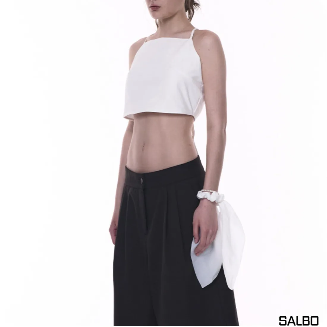 PLACE STUDIO  |Street Style Plain Cotton Cropped Tops Tanks & Camisoles