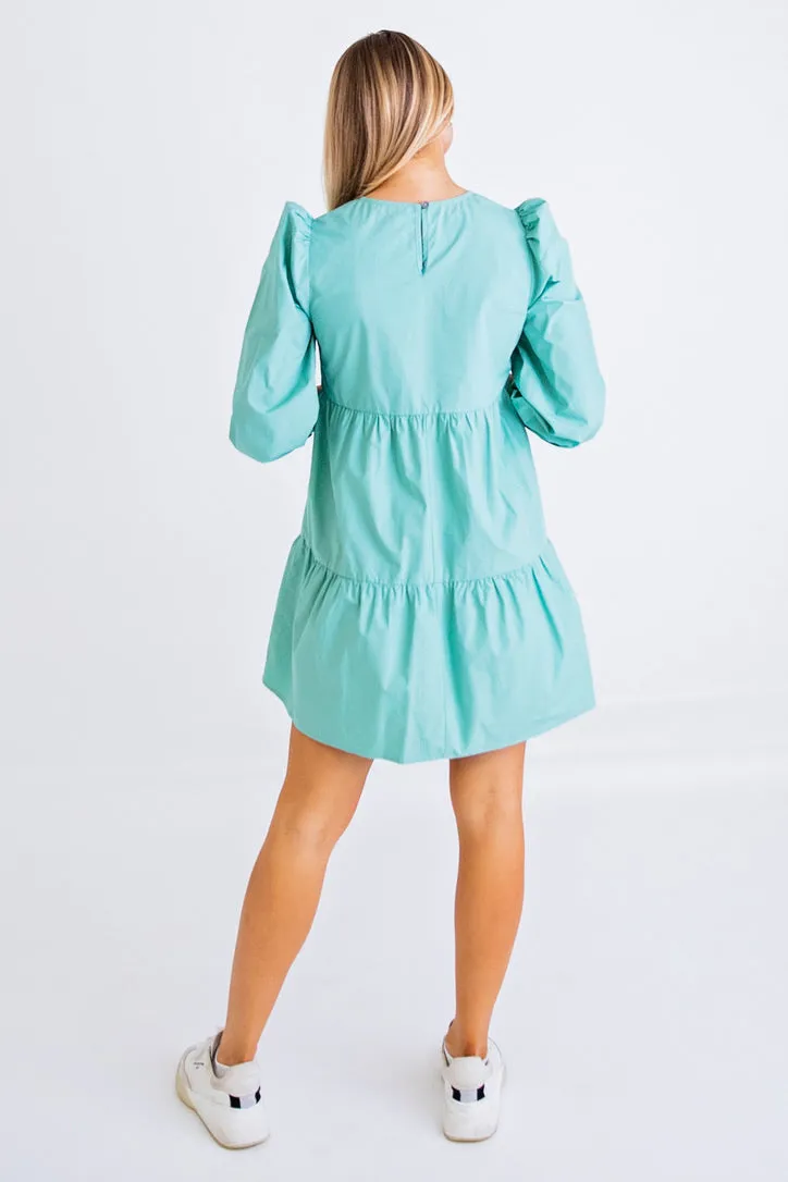 Poplin Long Sleeve Dress