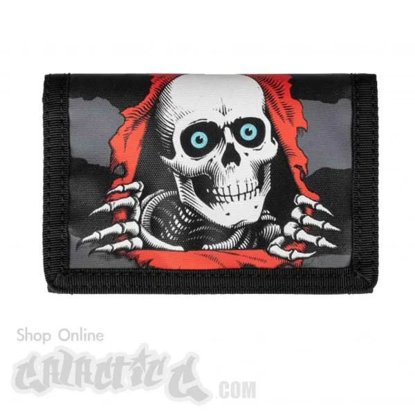 Powell Ripper Tri Fold Velcro Wallet Black