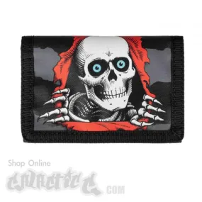 Powell Ripper Tri Fold Velcro Wallet Black