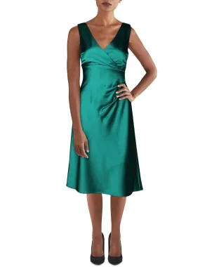 Ralph Lauren Women's Concettah V Neck Sleeveless Party Dress Green Size 8