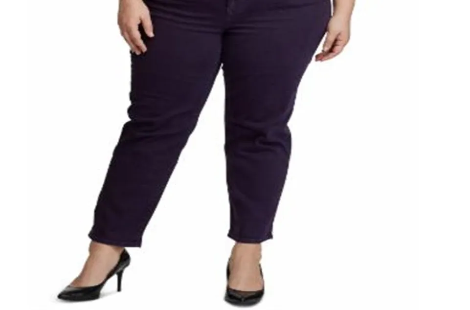 Ralph Lauren Women's Premier Straight Ankle Jeans Purple Size 20W