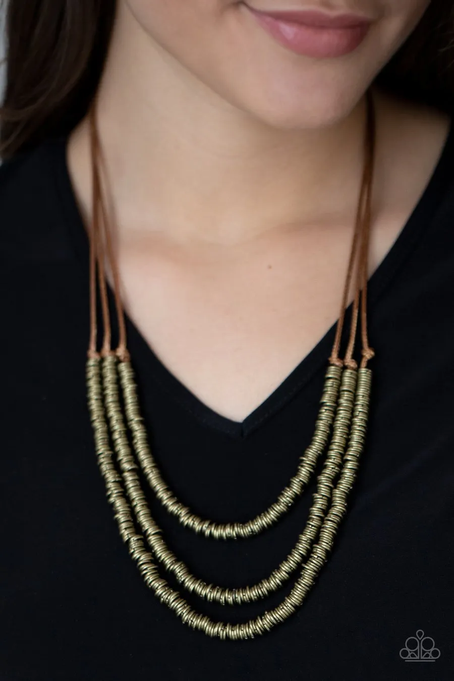 RING to Reason - brass - Paparazzi necklace