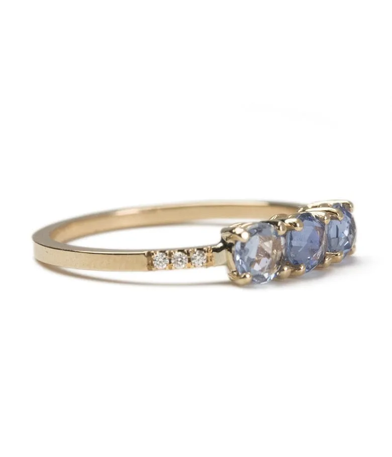 Rose Cut Sapphire Ring
