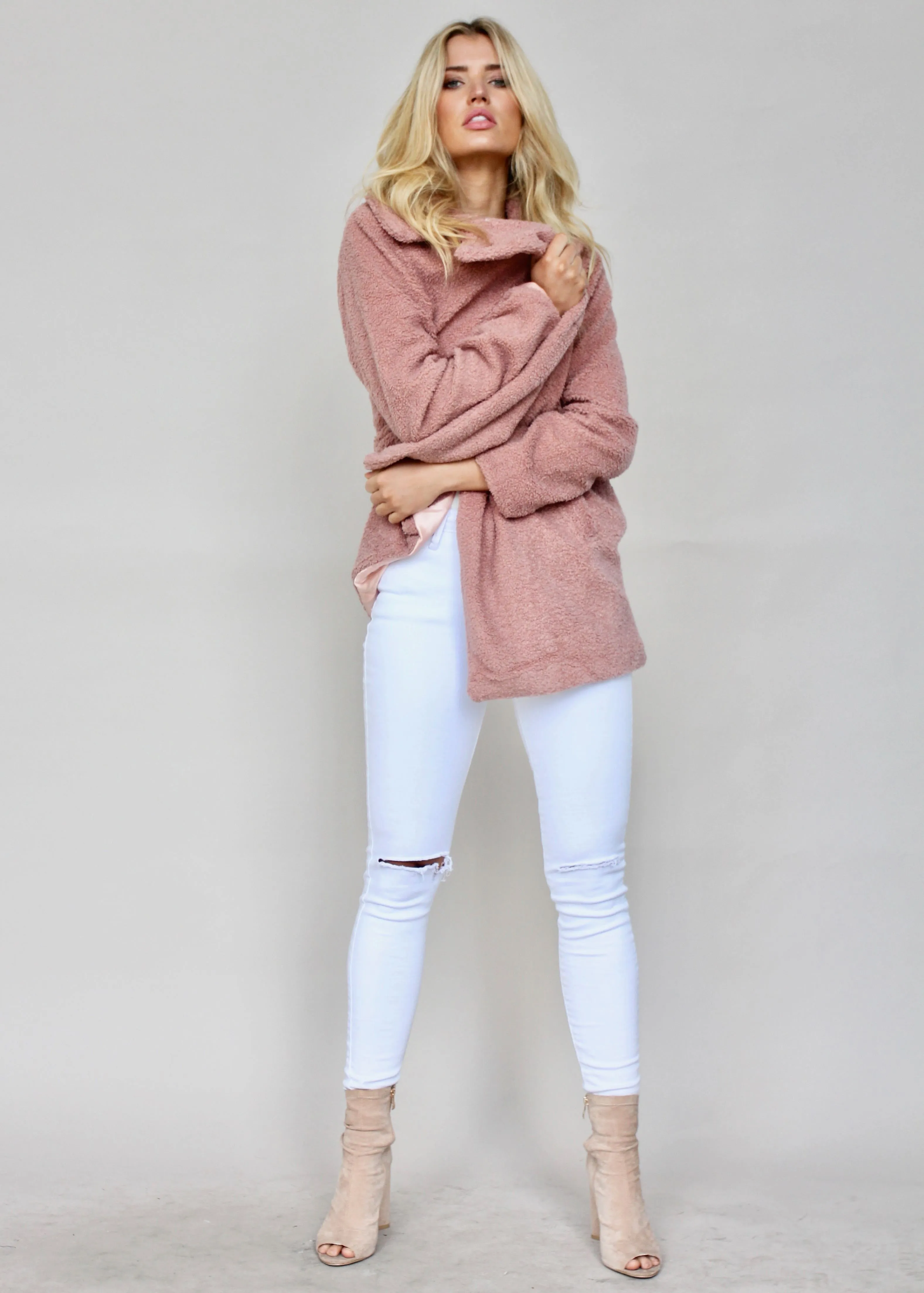 San Maro Teddy Coat - Blush