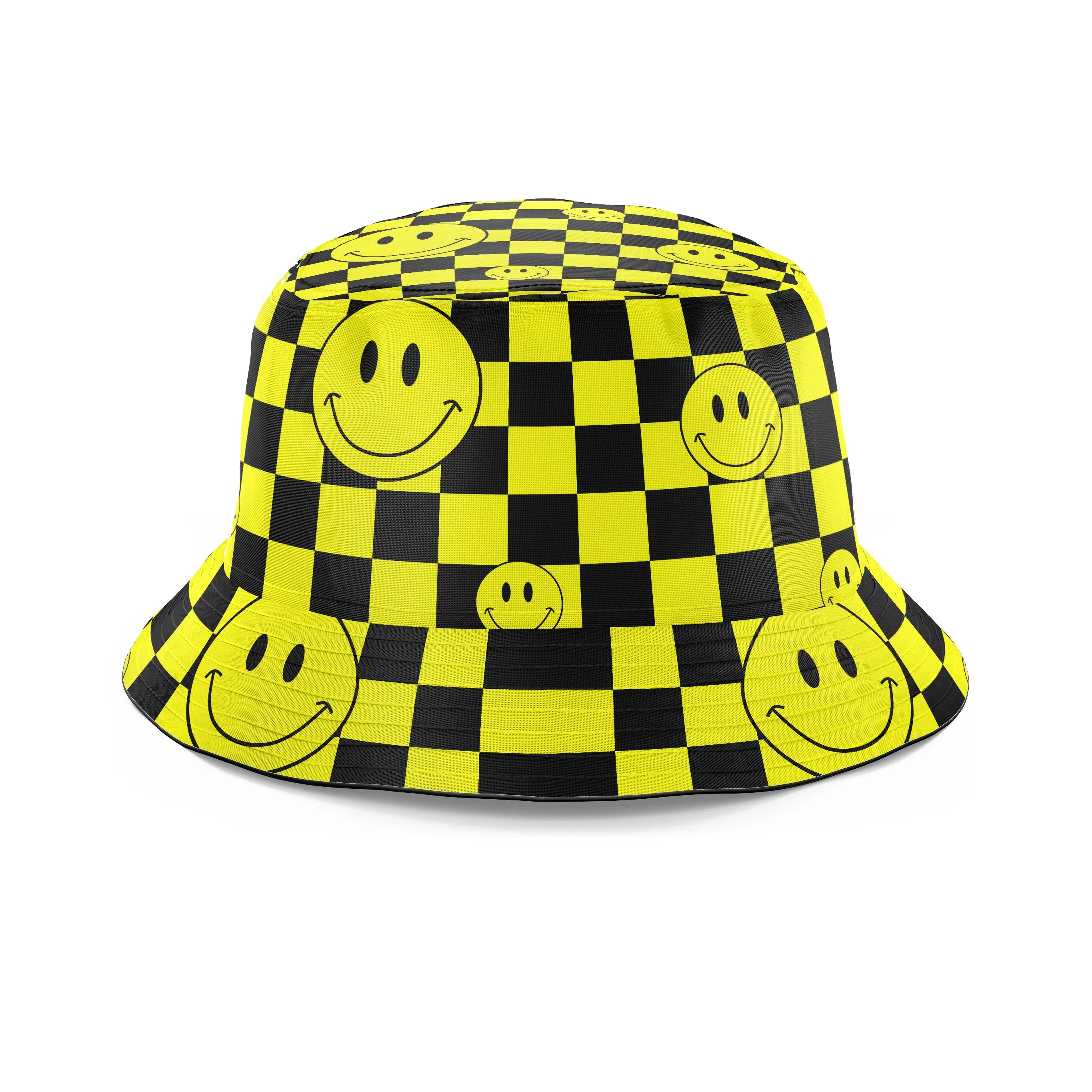 Smile Checkerboard Bucket Hat