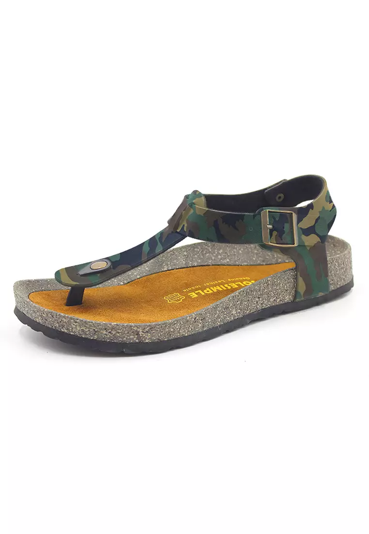 SoleSimple Oxford - Camouflage Leather Sandals & Flip Flops & Slipper