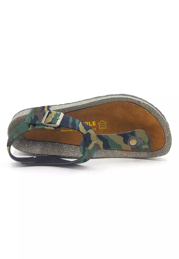 SoleSimple Oxford - Camouflage Leather Sandals & Flip Flops & Slipper