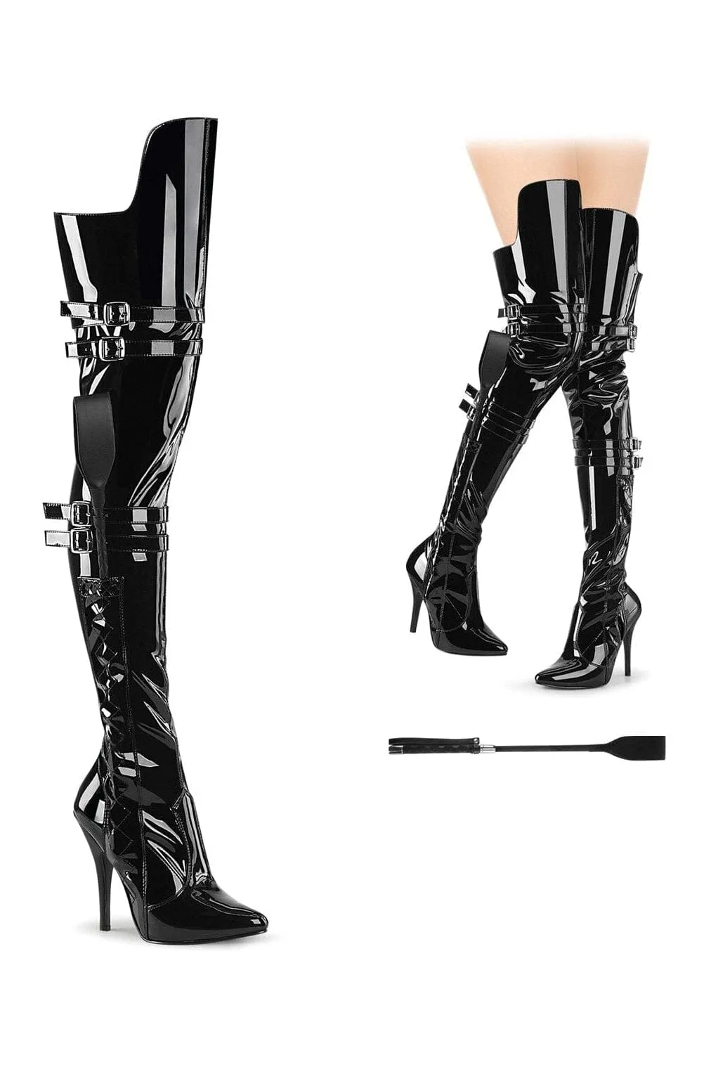 SS-SEDUCE-3080 Thigh Boot | Black Patent