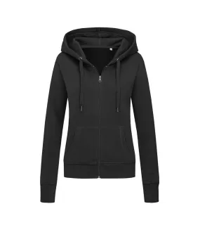 Stedman Womens/Ladies Active Zip Hood (Black Opal) - UTAB324