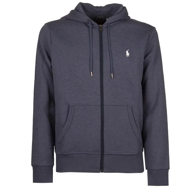 SWEATSHIRT WITH ZIP AND HOODIE Man Derby Blue Hather 