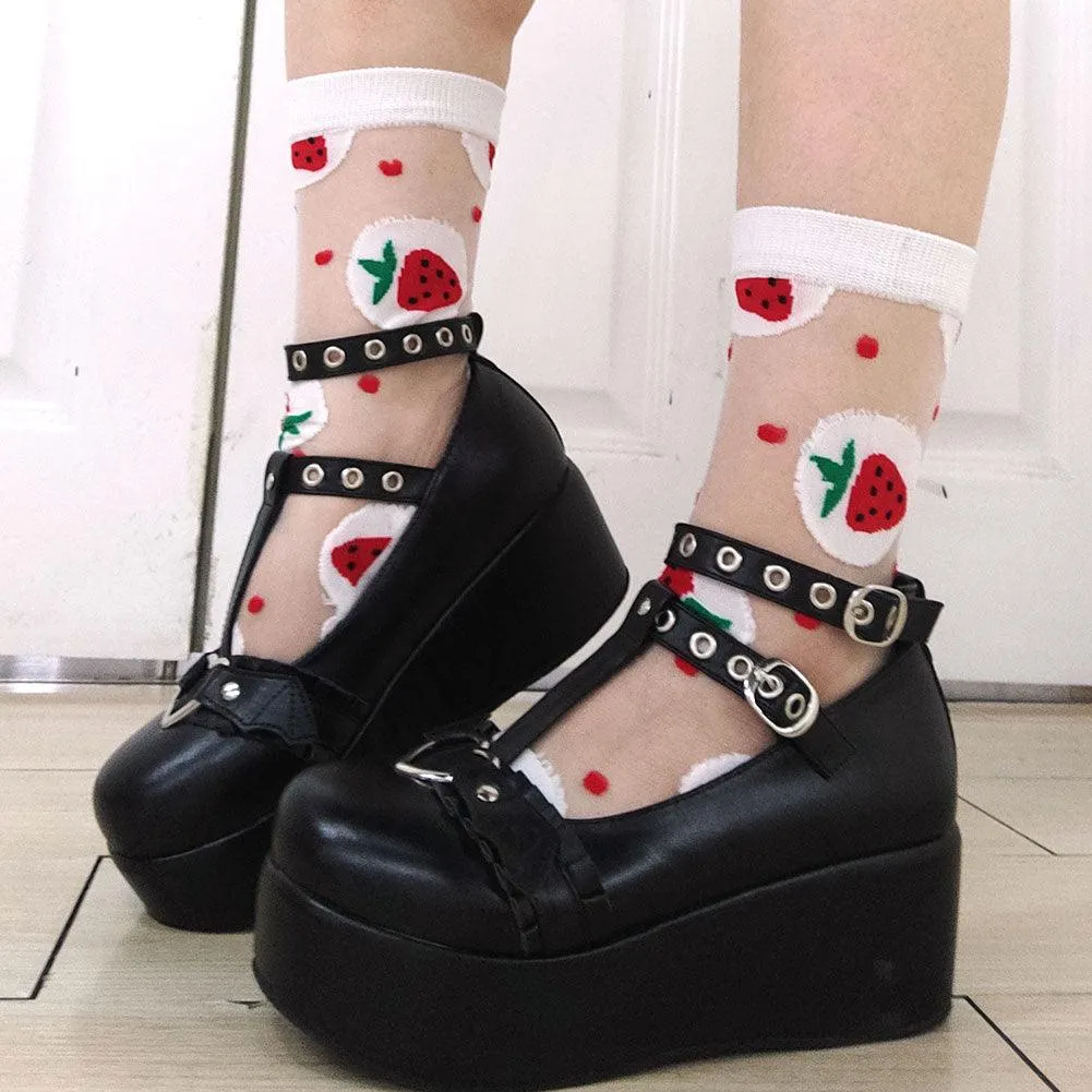 Sweet Style Gothic Cozy Wedges High Heels Pumps