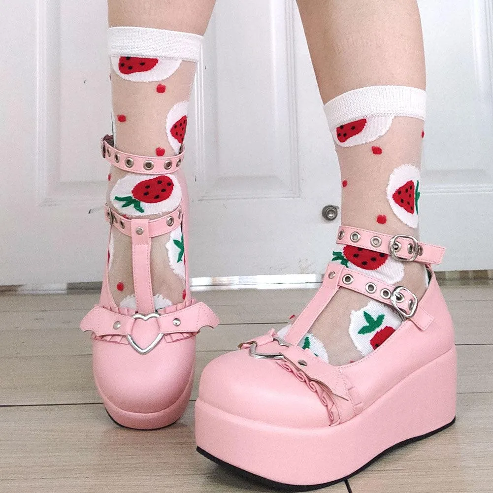 Sweet Style Gothic Cozy Wedges High Heels Pumps