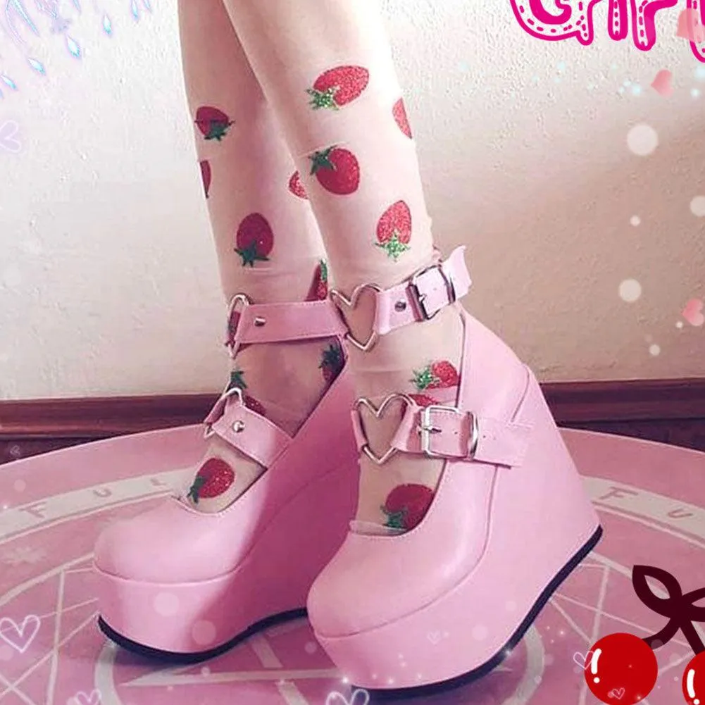 Sweet Style Gothic Cozy Wedges High Heels Pumps