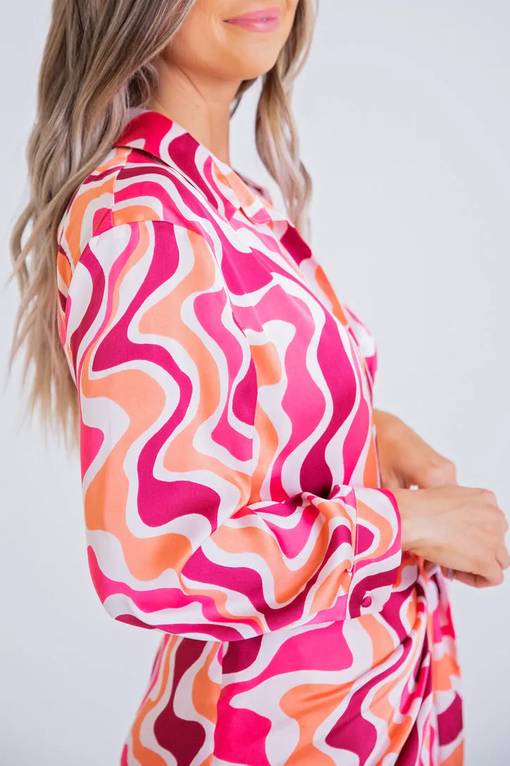 Swirl Wrap Maxi Dress