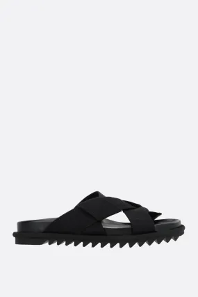 technical fabric flat sandals