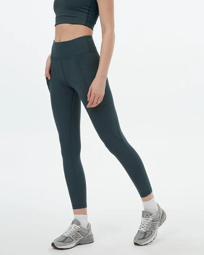 Tentree In Motion 7/8 Pocket Leggings in Sea Green