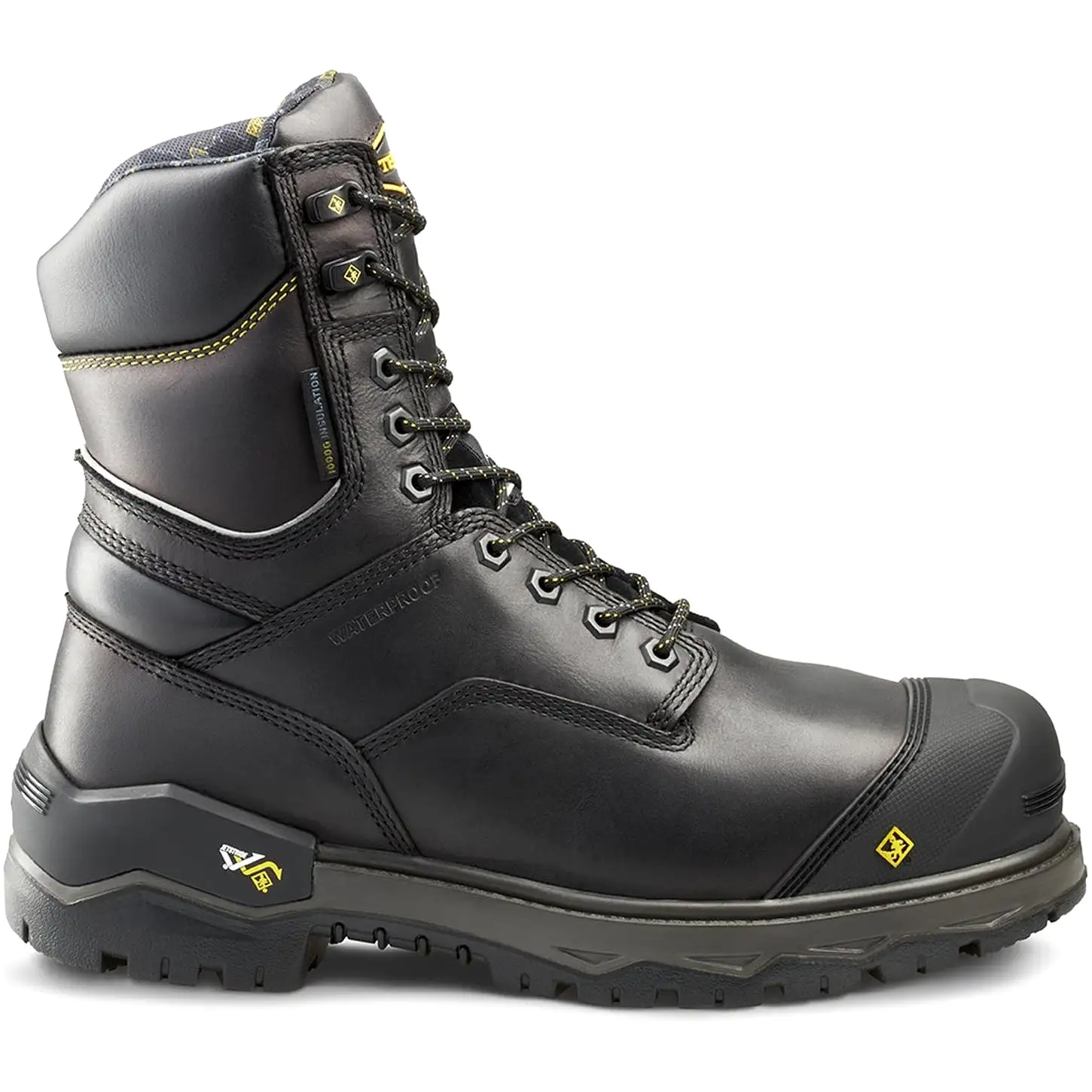 Terra Men's Gantry LXI 8 Nano Comp Toe WP Work Boot -Black- 4TAXBK