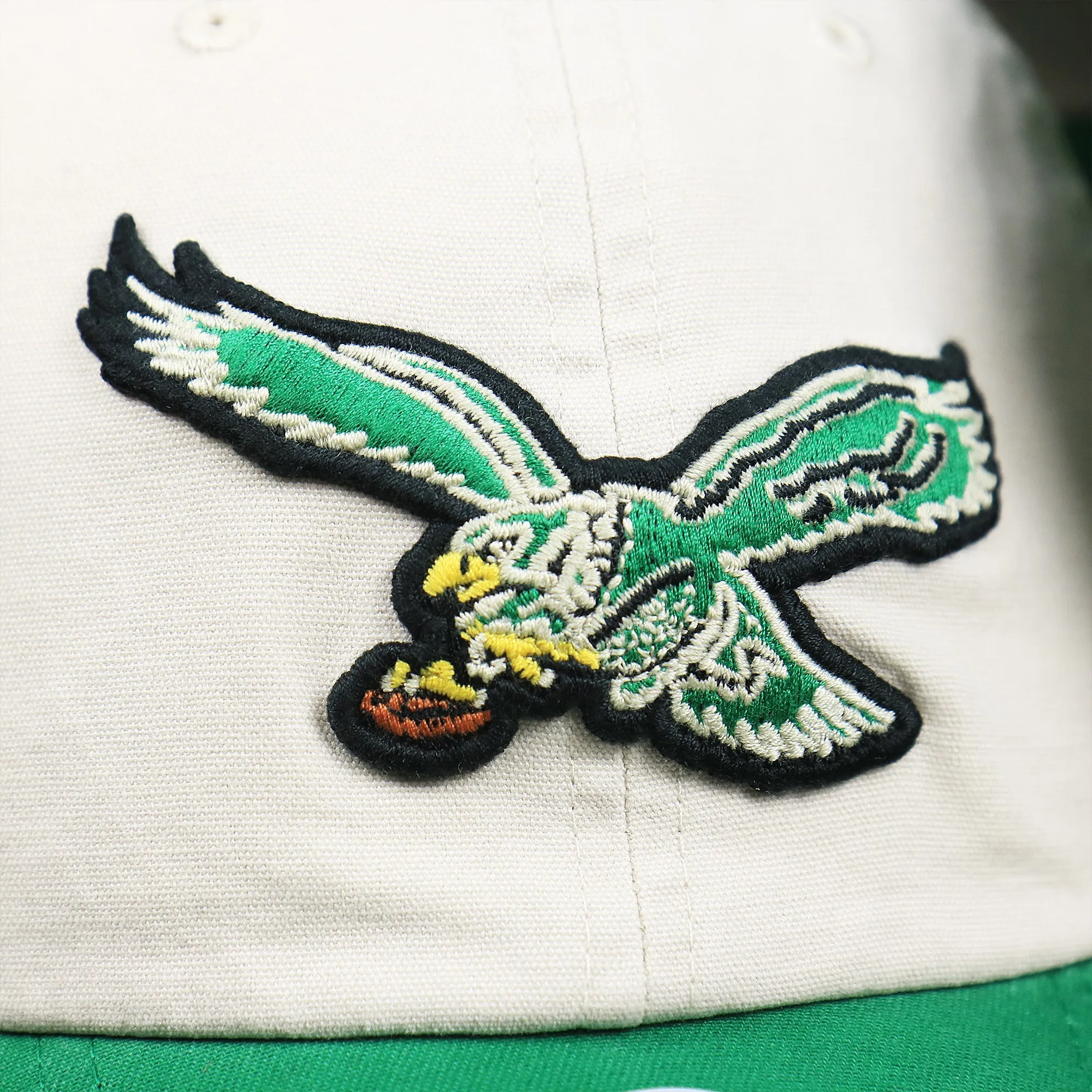 Throwback Philadelphia Eagles Embroidered 1987 Eagles Logo NFL Eagles Side Patch Dad Hat | Bone Dad Hat