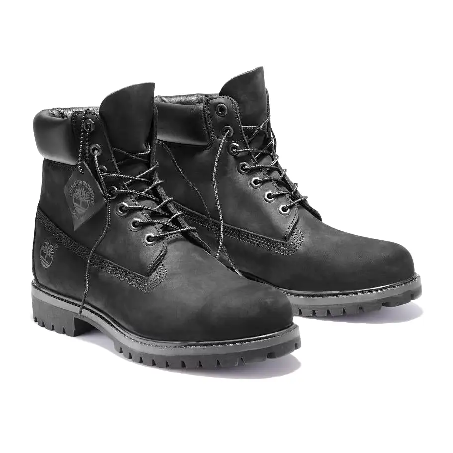 Timberland Men's 6-Inch Boot 10073 Black Nubuck